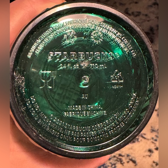 NWOT Starbucks Holiday Green Diamond Jeweled Studded Grid Tumbler Venti Cup - Picture 10 of 12